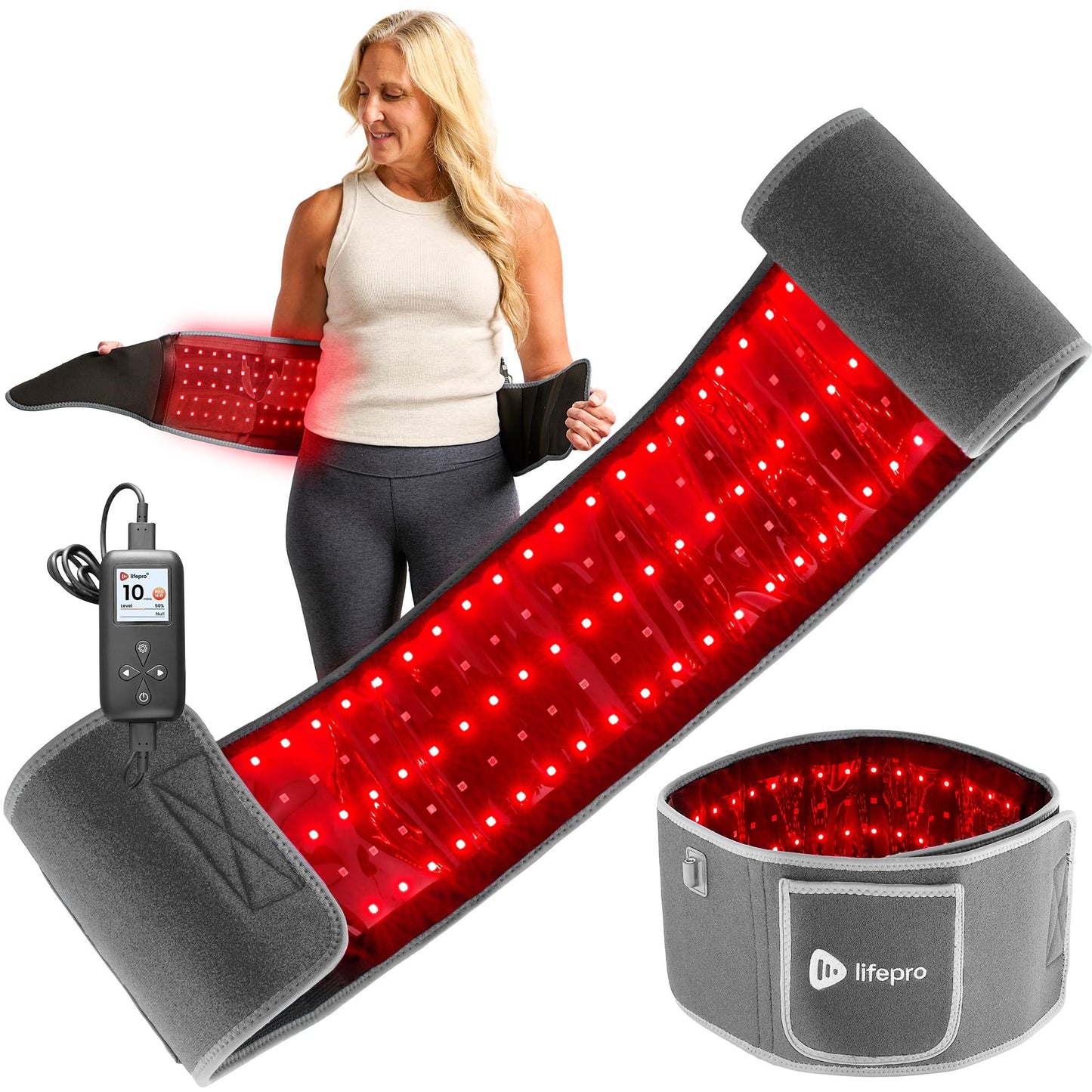 Lifepro Allevared Red Light Therapy Belt -105 Triple Chip LED Belt