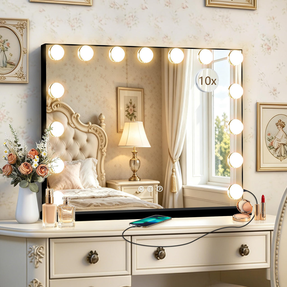 Ratsamee Arched Makeup Vanity Mirror with Lights