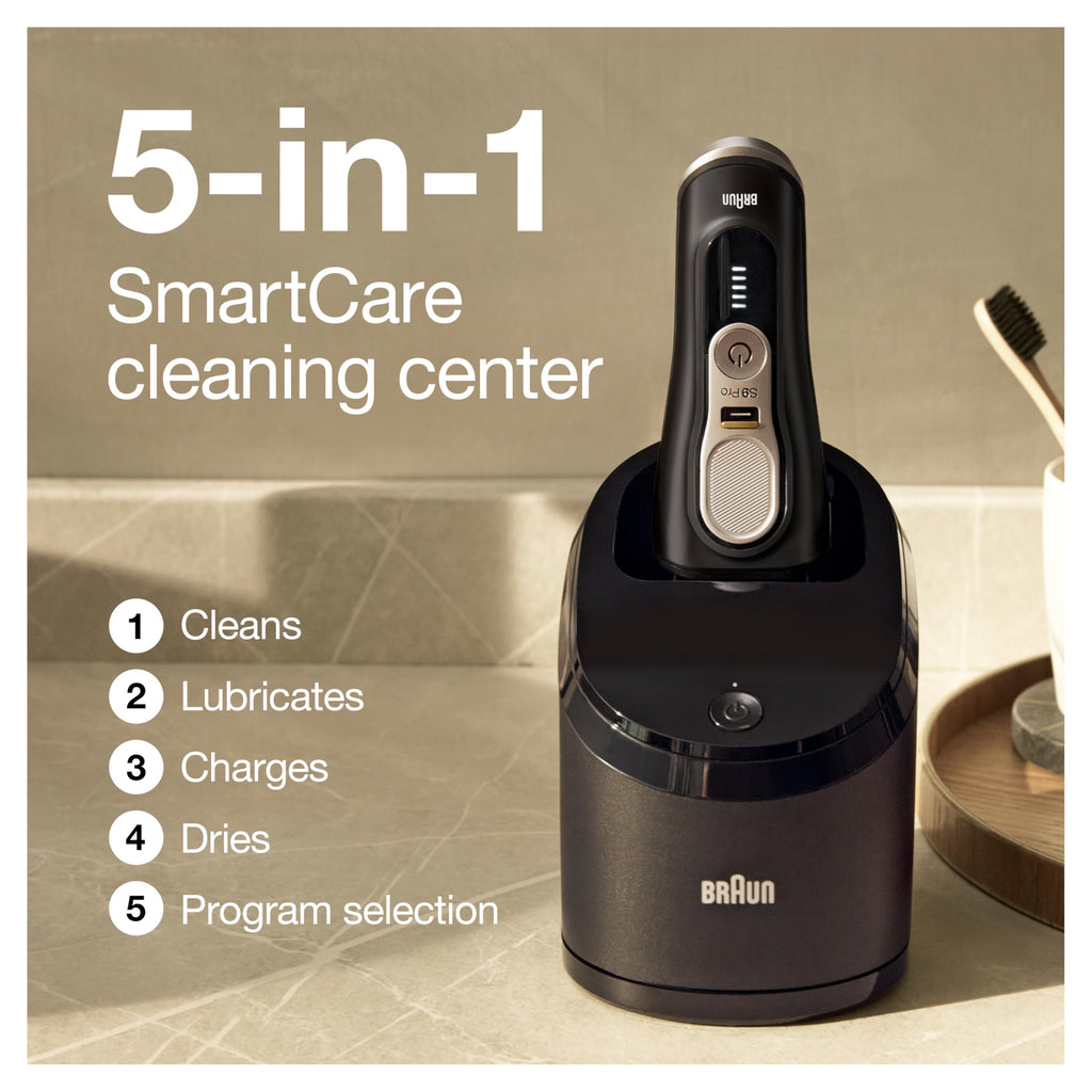 Waterproof Foil Shaver with Beard Trimmer & Cleaning Station