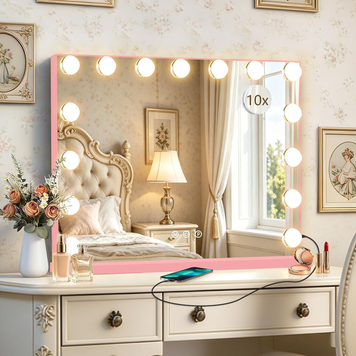Ratsamee Arched Makeup Vanity Mirror with Lights