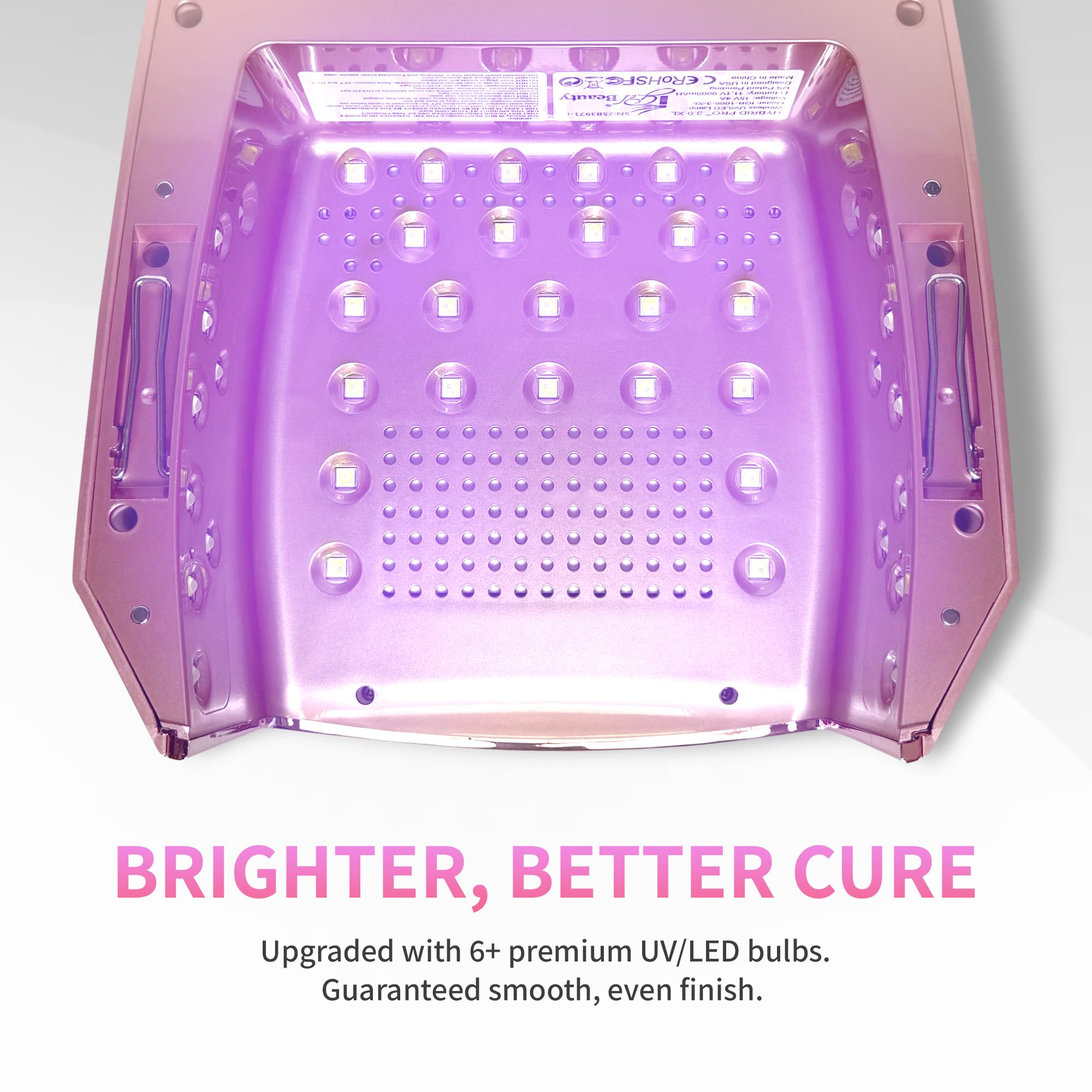 48W XL Wireless UV LED Nail Lamp with Smart Timer