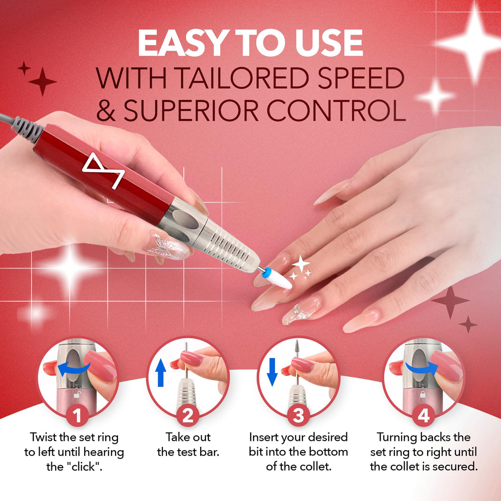35K RPM 2-in-1 Brushless Cordless Electric Nail Drill