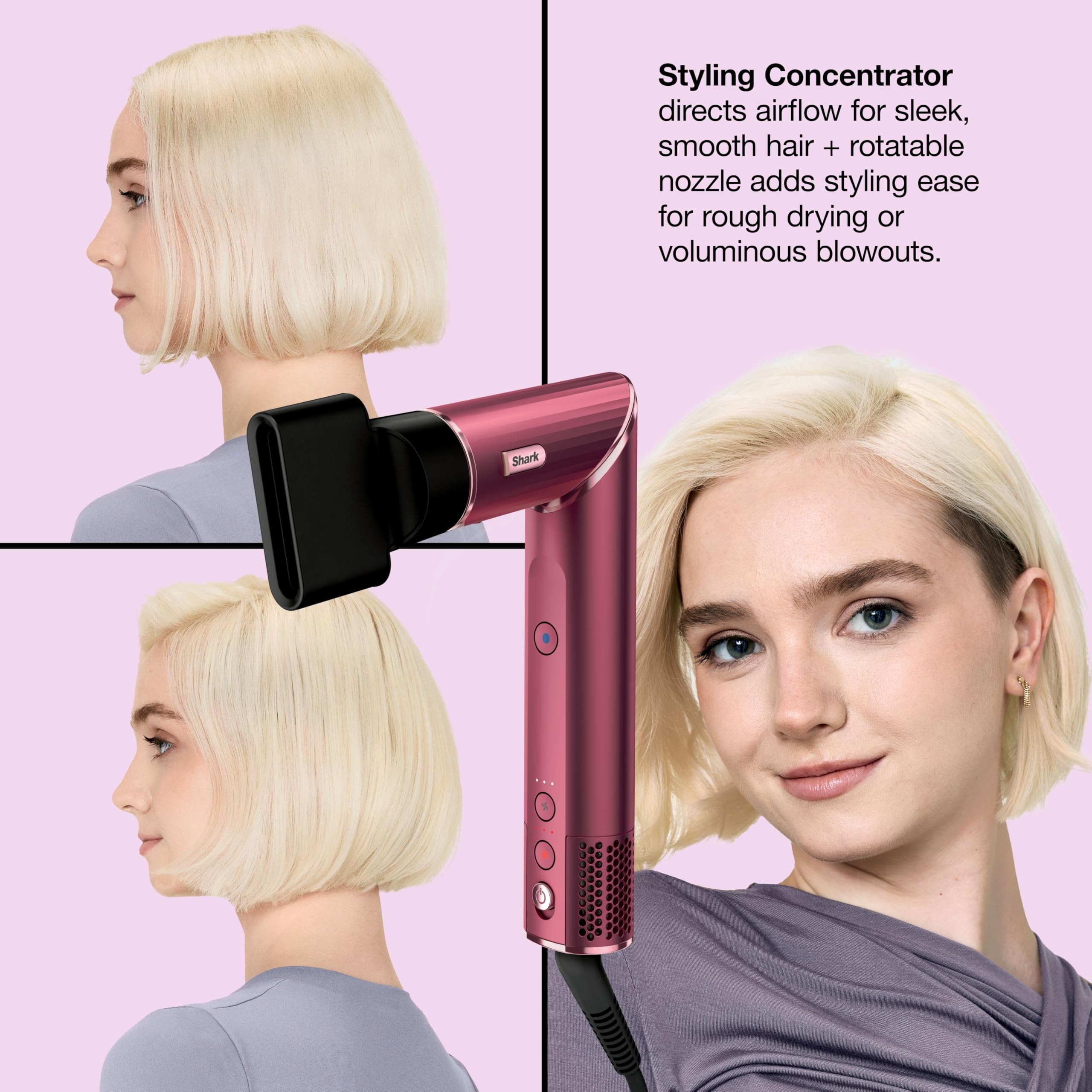 Rotating Hair Dryer & Multi-Styler with Auto-Wrap Curlers