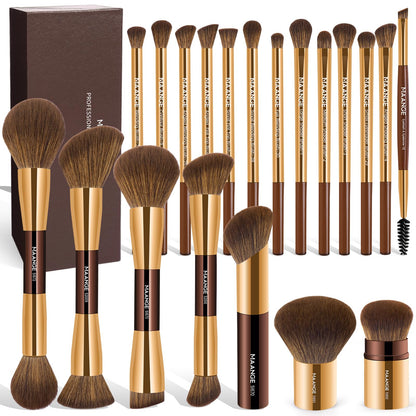 20-Piece Double-Ended Makeup Brush Set with Gift Box