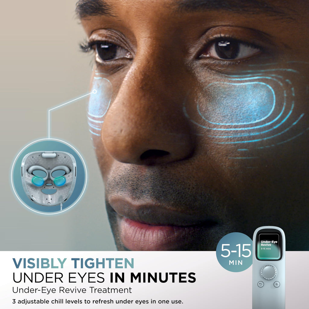 LED Face Mask with Under-Eye Cooling & Light Therapy