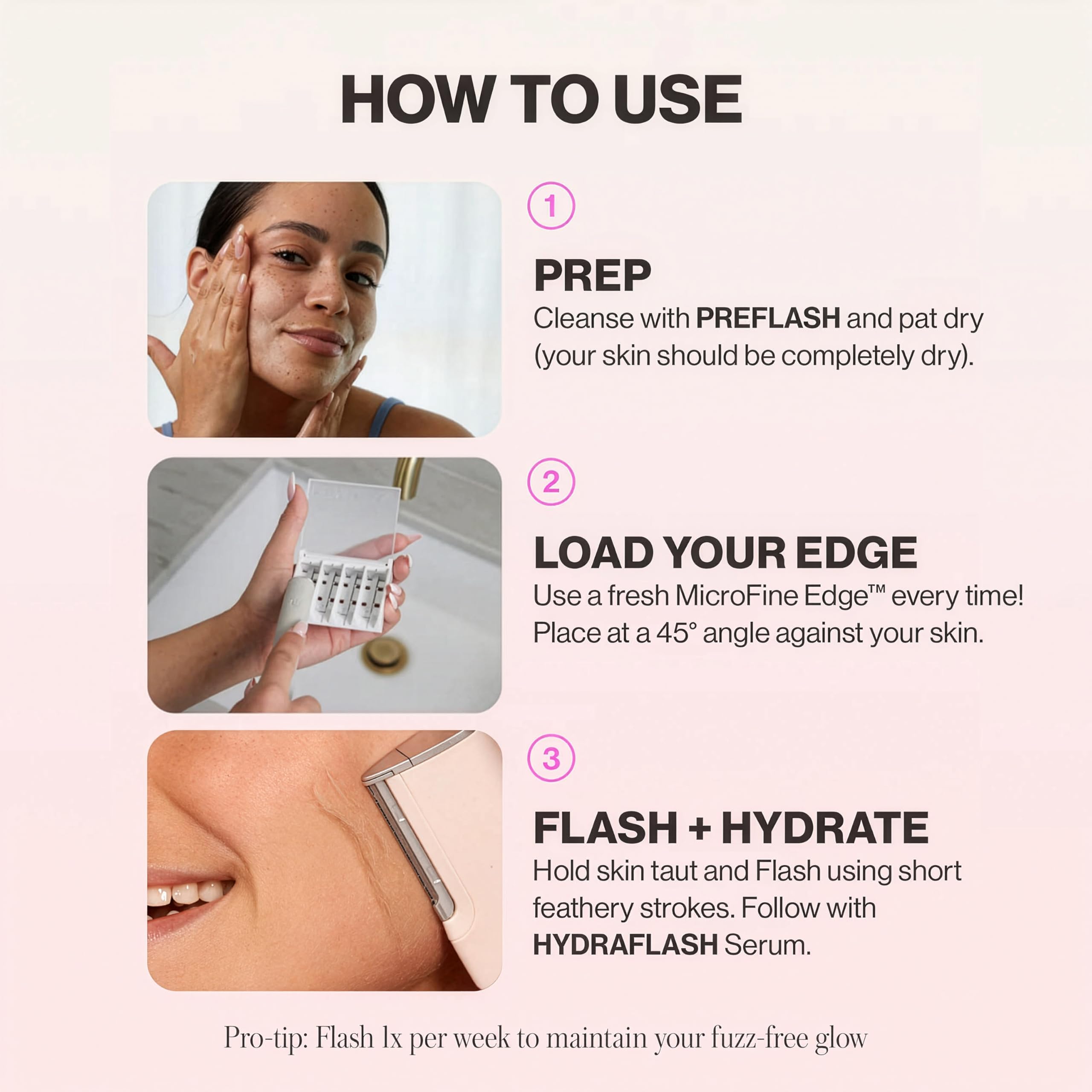 Sonic Dermaplaning Tool for Facial Exfoliation & Hair Removal