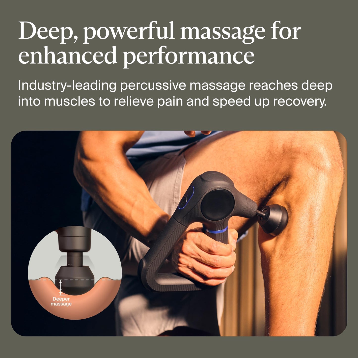 Quiet Deep Tissue Percussion Massage Gun with Bluetooth