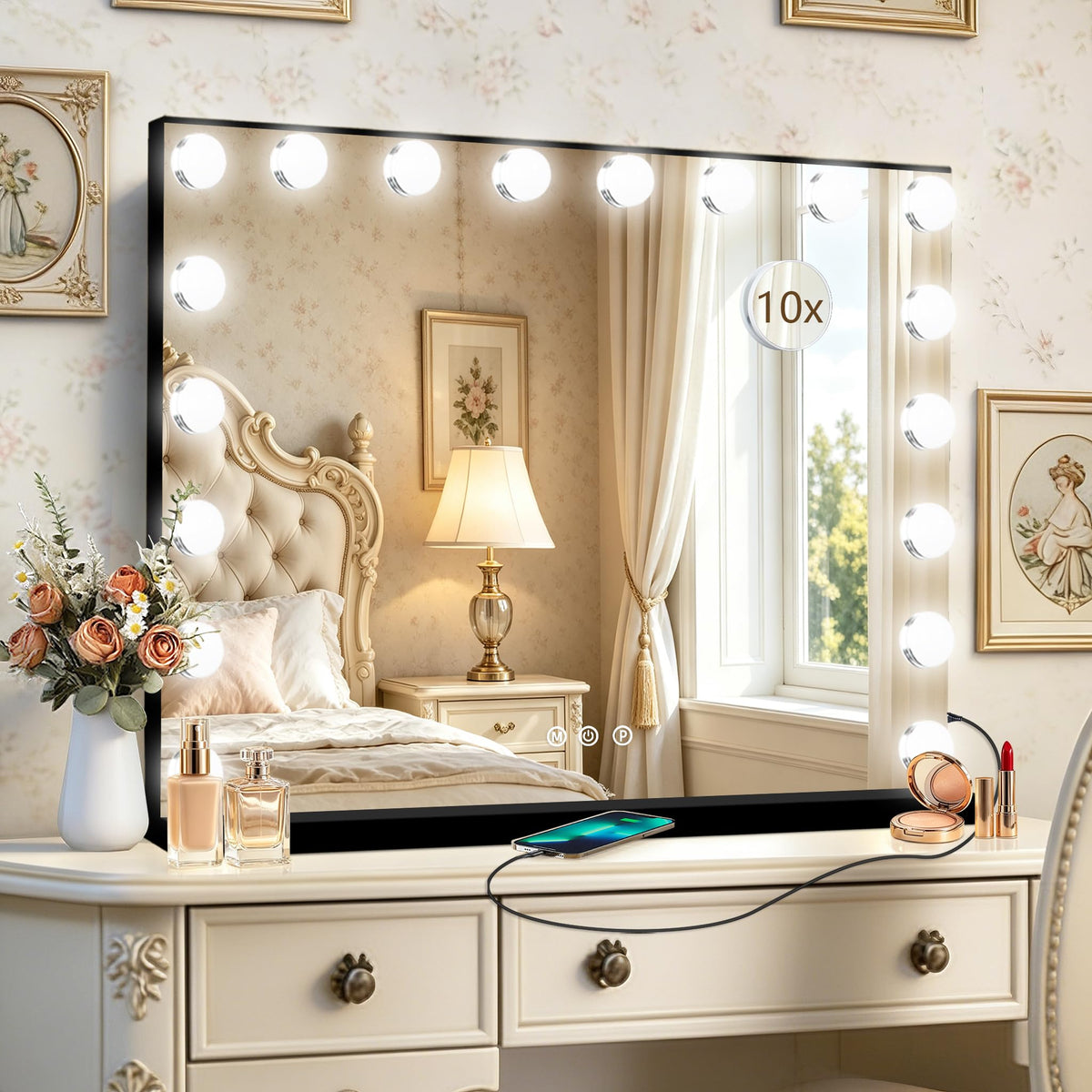 Ratsamee Arched Makeup Vanity Mirror with Lights