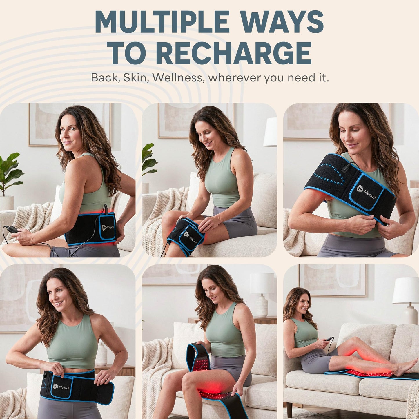 Lifepro Allevared Red Light Therapy Belt -105 Triple Chip LED Belt