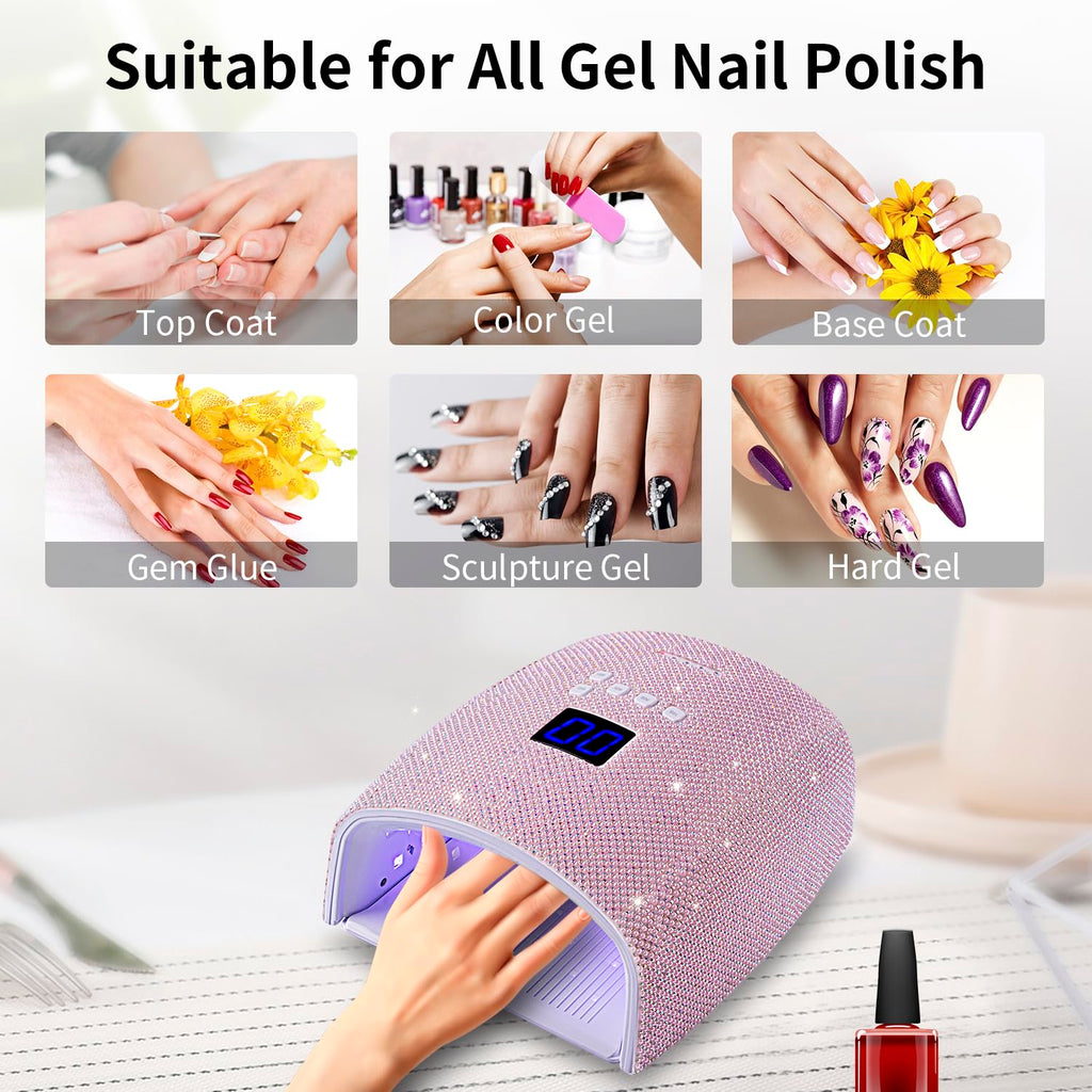 48W Rechargeable UV Nail Lamp for Gel Manicures