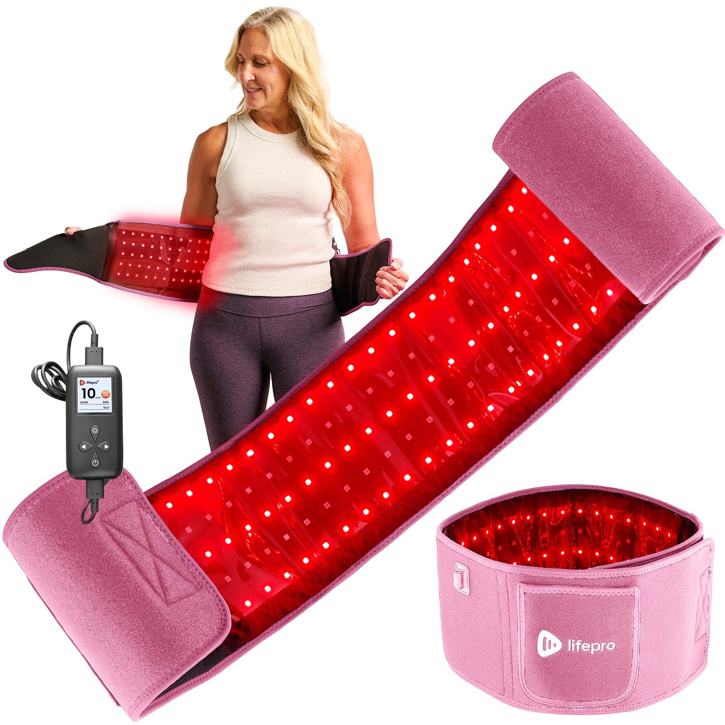 Lifepro Allevared Red Light Therapy Belt -105 Triple Chip LED Belt