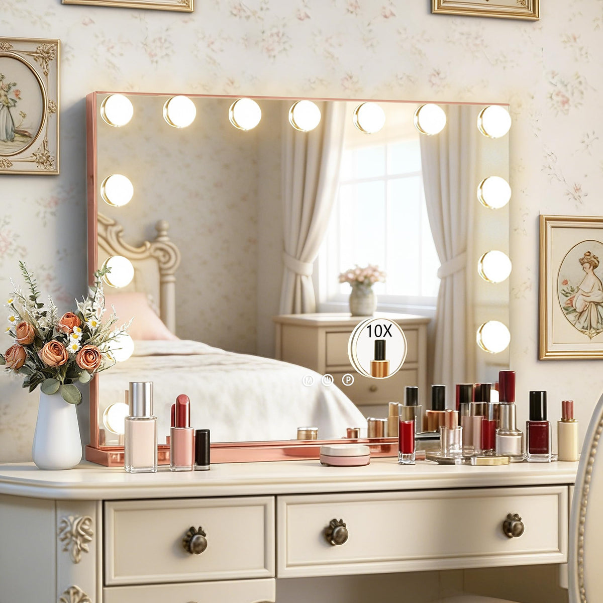 Ratsamee Arched Makeup Vanity Mirror with Lights