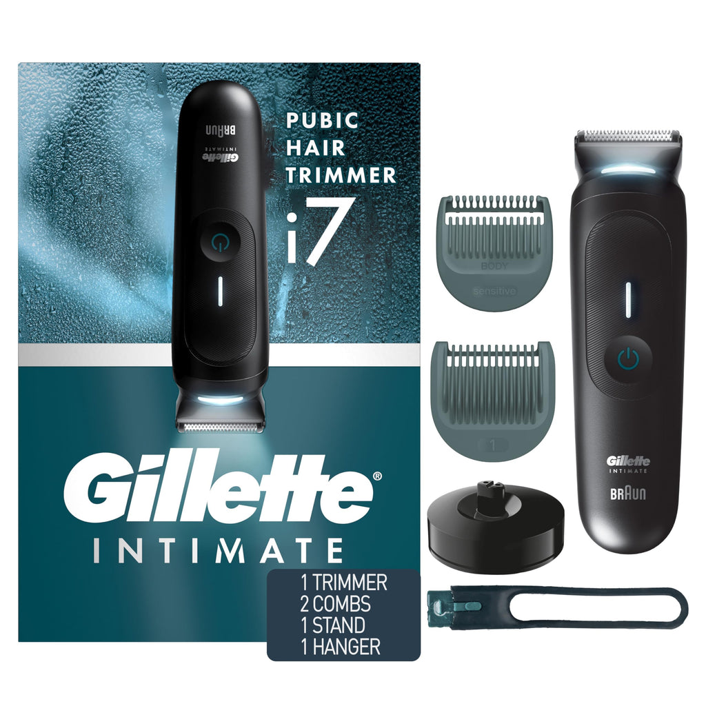 Waterproof Body Hair Trimmer with LED Light for Men