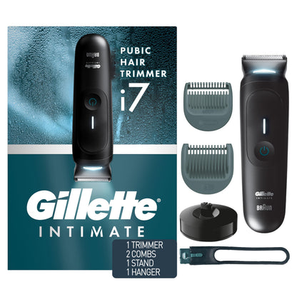 Waterproof Body Hair Trimmer with LED Light for Men