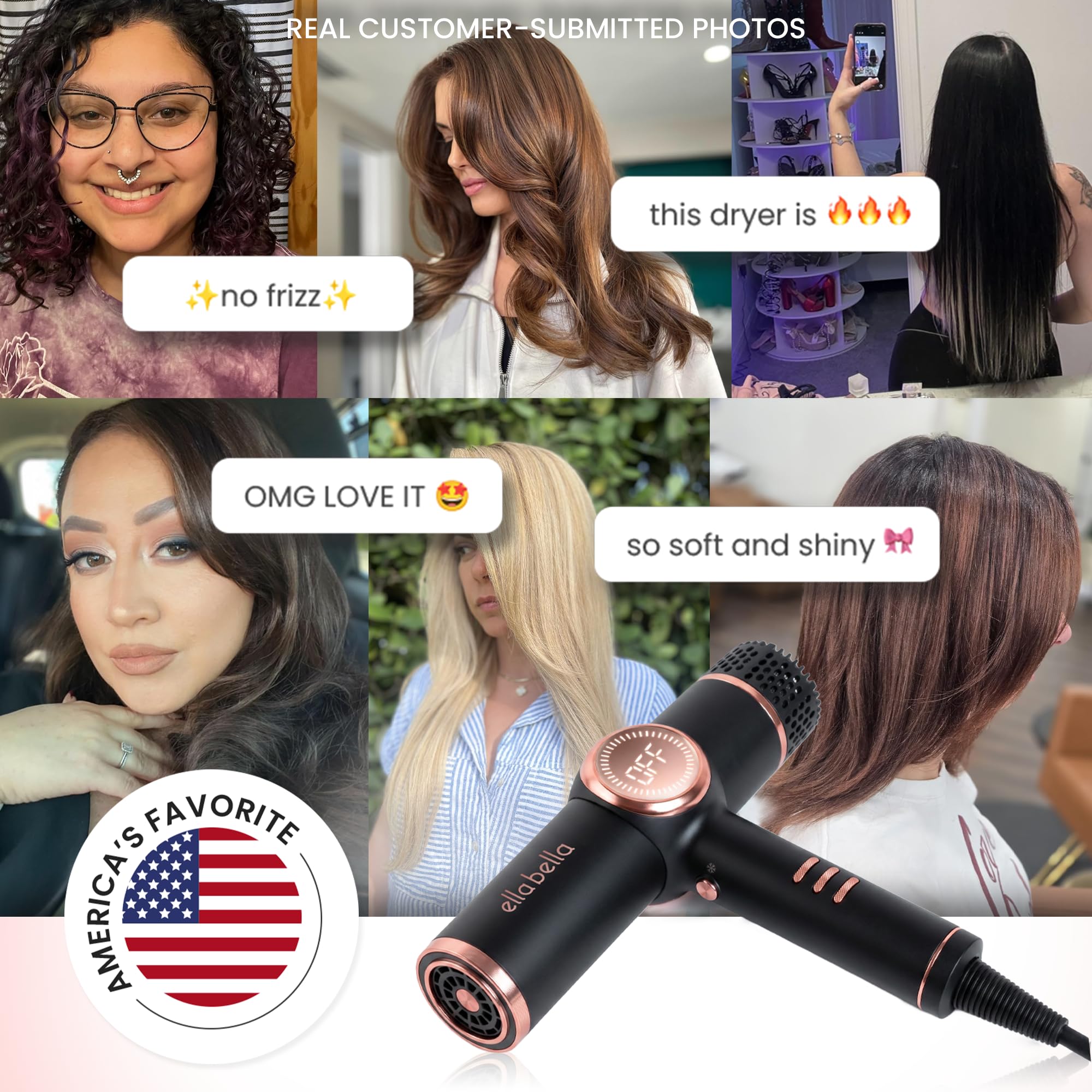 Ionic Hair Dryer with Diffuser & Negative Ion Technology