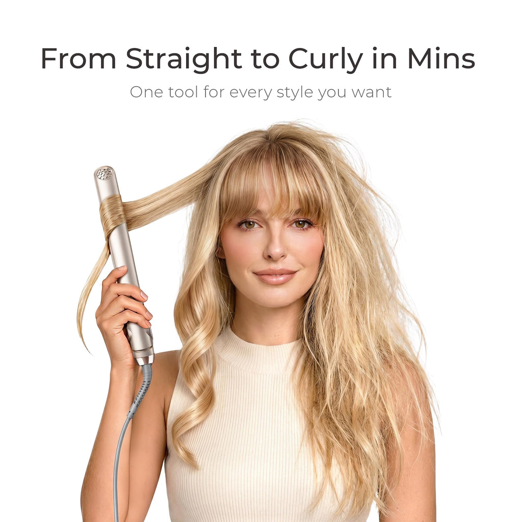2-in-1 Flat Iron Hair Straightener & Curler