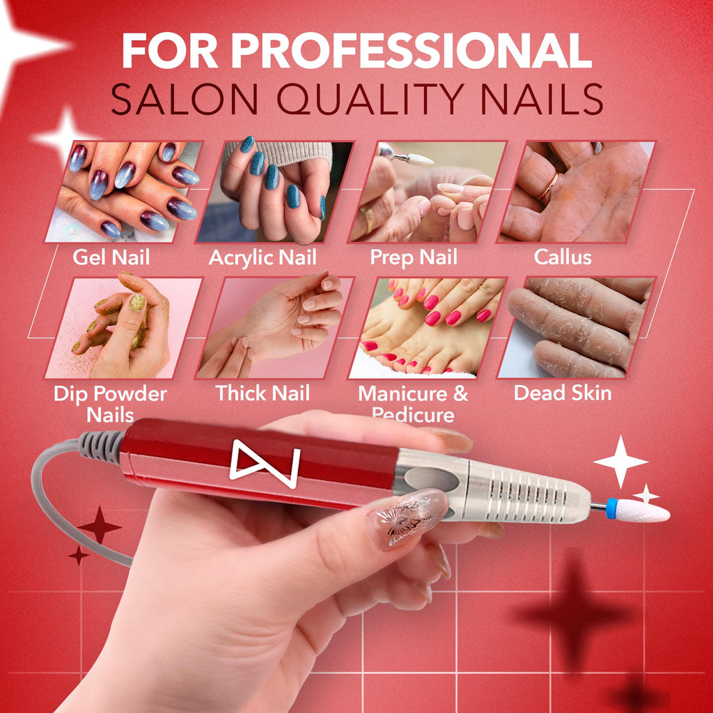 35K RPM 2-in-1 Brushless Cordless Electric Nail Drill