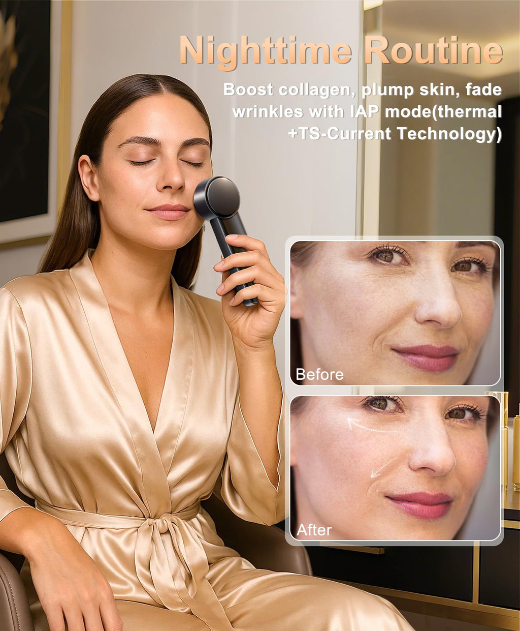 Hot & Cold Facial Therapy Device with Vibration Modes
