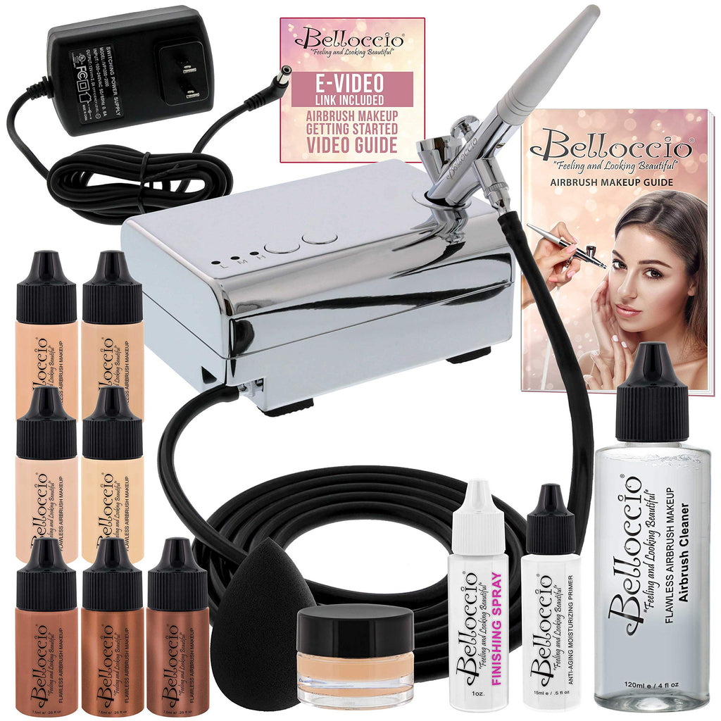 Cordless Handheld Airbrush Makeup System for Medium Shades