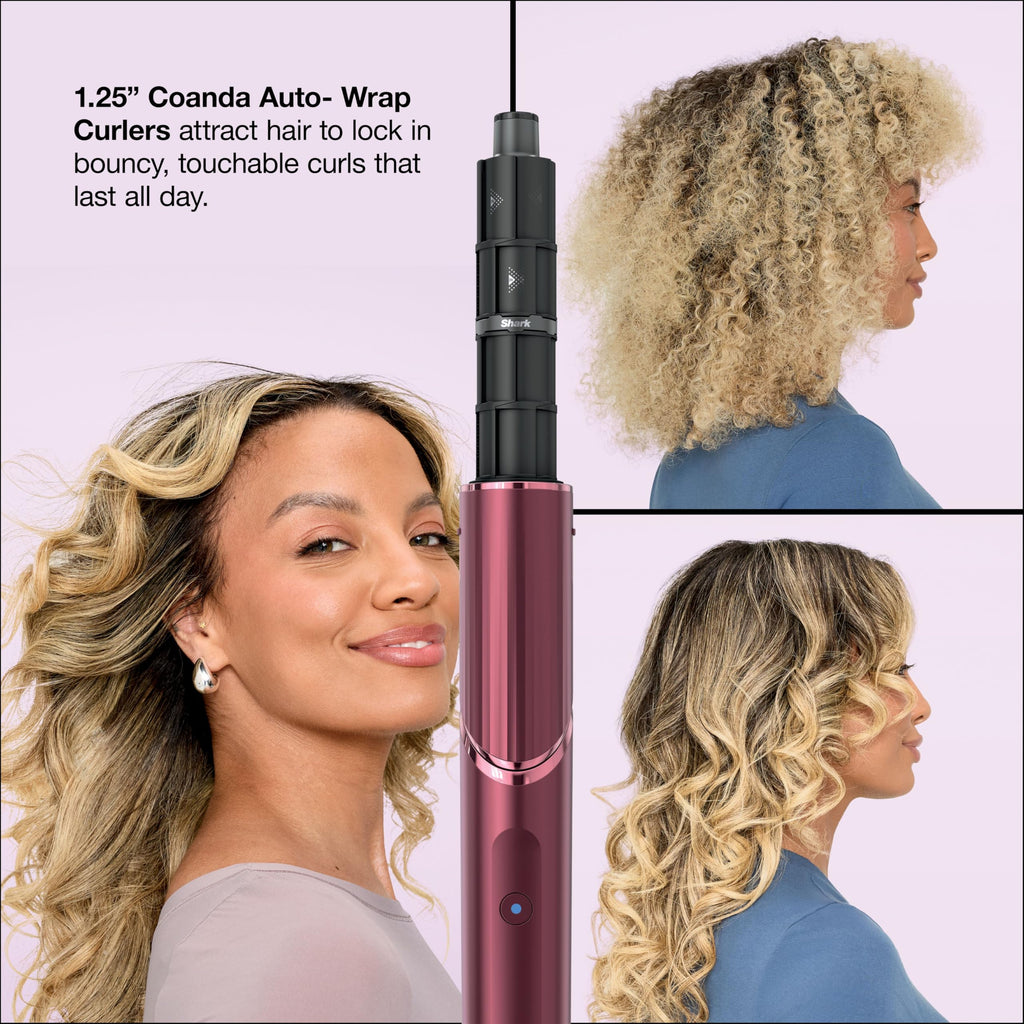 Rotating Hair Dryer & Multi-Styler with Auto-Wrap Curlers
