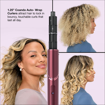 Rotating Hair Dryer & Multi-Styler with Auto-Wrap Curlers