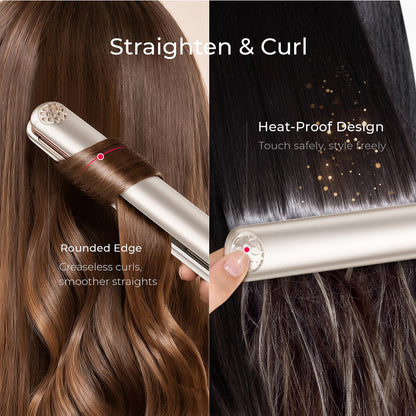 2-in-1 Flat Iron Hair Straightener & Curler