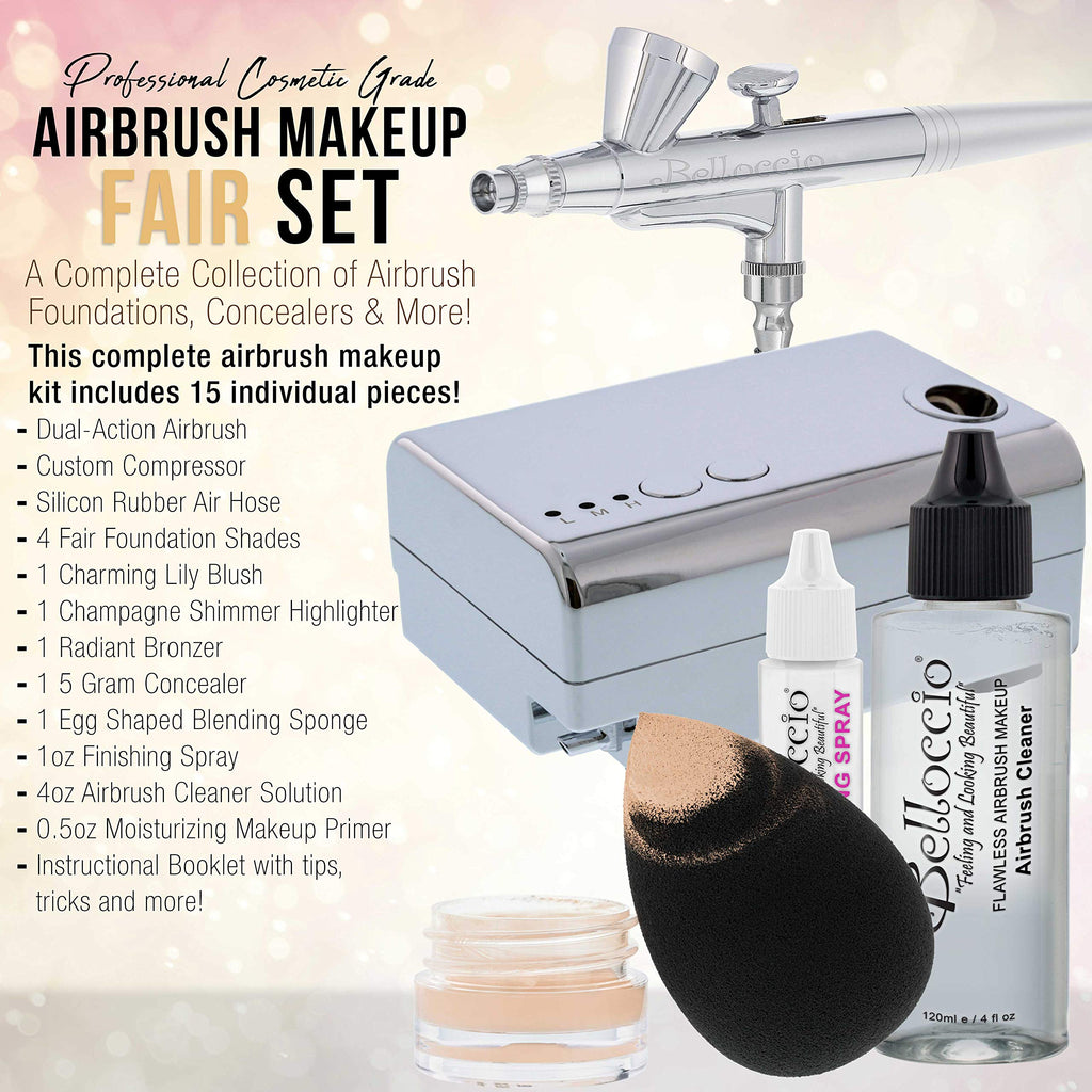 Cordless Handheld Airbrush Makeup System for Medium Shades